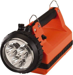 Streamlight - White LED Bulb, 540 Lumens, Spotlight/Lantern Flashlight - Orange Plastic Body, 1 6V Battery Included - Americas Industrial Supply