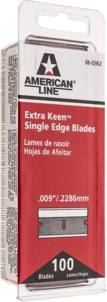 American Line - Knife Blades - .009" EXTRA KEEN 100PK SINGLE EDGE BLADE - Americas Industrial Supply