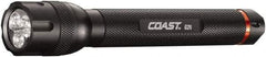 Coast Cutlery - White LED Bulb, 120 Lumens, Industrial/Tactical Flashlight - Black Aluminum Body, 2 AA Alkaline Batteries Included - Americas Industrial Supply