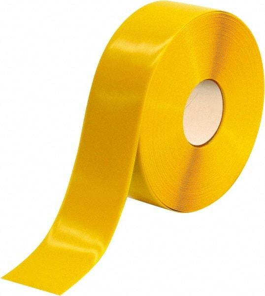 PRO-SAFE - Yellow Solid Color PVC Tape - 3" Wide x 100' Long x 50 mil Thick, General Traffic - Americas Industrial Supply