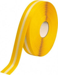 PRO-SAFE - Yellow Striped PVC Tape - 2" Wide x 100' Long x 50 mil Thick, General Traffic - Americas Industrial Supply