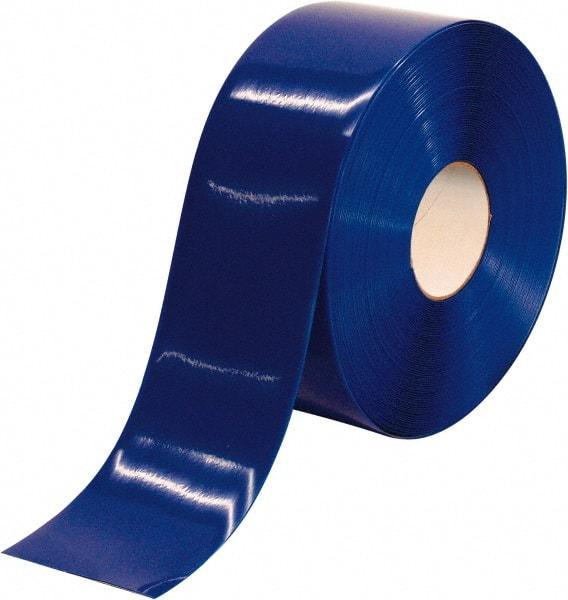 PRO-SAFE - Blue Solid Color PVC Tape - 4" Wide x 100' Long x 50 mil Thick, General Traffic - Americas Industrial Supply