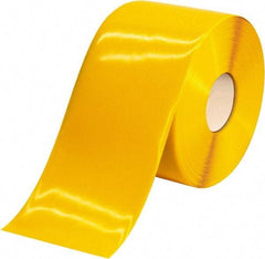 PRO-SAFE - Yellow Solid Color PVC Tape - 6" Wide x 100' Long x 50 mil Thick, General Traffic - Americas Industrial Supply