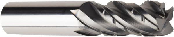 American Tool Service - 5/8", 4 Flute, Single End, Solid Carbide, 0.04" Corner Radius End Mill - 3-1/2" OAL, Right Hand Flute, 1-1/2" LOC, Right Hand Cut - Americas Industrial Supply
