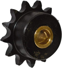 U.S. Tsubaki - 15 Tooth, 1.99" Outside Diam, Carbon Steel & Bronze, Chain Idler Sprocket - Chain Size 35, 1/2" Bore Diam - Americas Industrial Supply