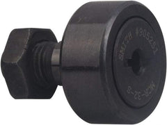 Accurate Bushing - 16mm Roller Diam x 11mm Width, 6mm Stud Diam x 16mm Length, Sealed Stud Cam Follower - Carbon Steel, 8mm Thread Length, M6 X 1 Thread, 28mm OAL, 6,400 N Dynamic Cap, 8,500 N Static Cap - Americas Industrial Supply