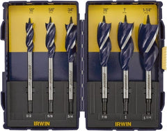 Irwin - 1/2 to 1-1/4", High Speed Steel Spade Drill Bit Set - Americas Industrial Supply