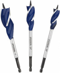 Irwin - 5/8 to 1", High Speed Steel Spade Drill Bit Set - Exact Industrial Supply
