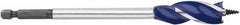 Irwin - 5/8", 1/4" Hex Shank, Bright Finish, High Speed Steel, Spade Blade Drill Bit - 2 Spurs, 6" Overall Length, 4-1/4" Shank Length, No Wire Fishing Hole - Americas Industrial Supply