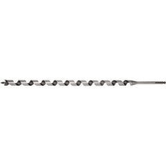 Irwin - 7/8", 7/16" Diam Hex Shank, 29" Overall Length with 24" Twist, Utility Auger Bit - Americas Industrial Supply