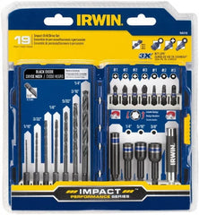 Irwin - 1/16 to 1/4", Oxide Finish, High Speed Steel Jobber Length Drill Bit Set - Americas Industrial Supply