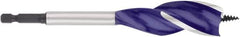 Irwin - 15/16", 1/4" Hex Shank, Bright Finish, High Speed Steel, Spade Blade Drill Bit - 2 Spurs, 6" Overall Length, 4-1/4" Shank Length, No Wire Fishing Hole - Americas Industrial Supply