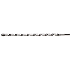 Irwin - 13/16", 5/8" Diam Hex Shank, 18" Overall Length with 15" Twist, Utility Auger Bit - Americas Industrial Supply