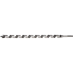 Irwin - 11/16", 5/8" Diam Hex Shank, 24" Overall Length with 21" Twist, Utility Auger Bit - Americas Industrial Supply