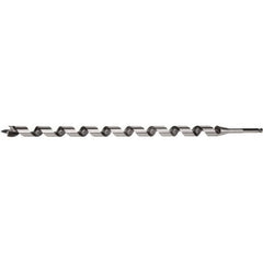 Irwin - 13/16", 7/16" Diam Hex Shank, 18" Overall Length with 15" Twist, Utility Auger Bit - Americas Industrial Supply