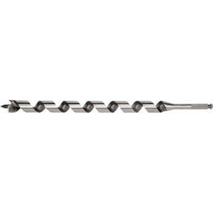 Irwin - 11/16", 7/16" Diam Hex Shank, 24" Overall Length with 21" Twist, Utility Auger Bit - Americas Industrial Supply