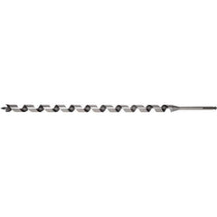Irwin - 3/4", 7/16" Diam Hex Shank, 29" Overall Length with 24" Twist, Utility Auger Bit - Americas Industrial Supply