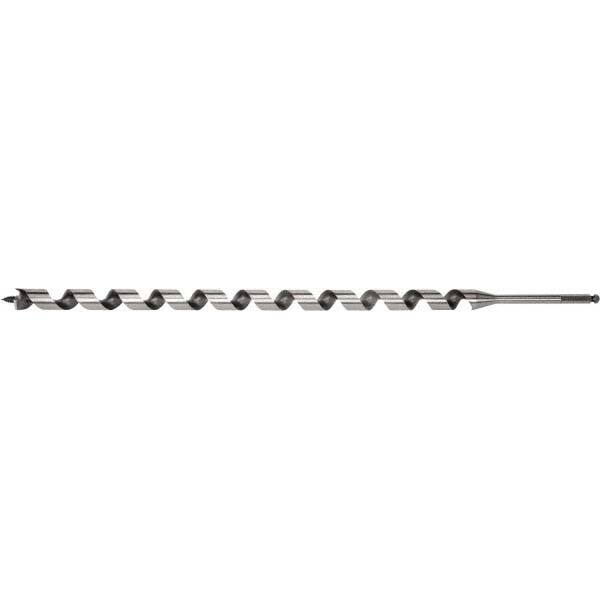 Irwin - 13/16", 7/16" Diam Hex Shank, 29" Overall Length with 24" Twist, Utility Auger Bit - Americas Industrial Supply