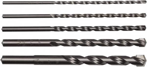 Irwin - 5/32 to 1/2", High Speed Steel Hammer Drill Bit Set - Exact Industrial Supply