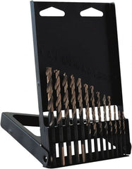 Irwin - 1/16 to 1/4", Gold Finish, High Speed Steel Jobber Length Drill Bit Set - Americas Industrial Supply