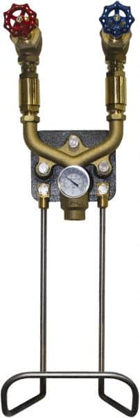 SANI-LAV - 1/2" Pipe, 150 Max psi, Brass Water Mixing Valve & Unit - Female Flare x Male Flare End Connections - Americas Industrial Supply