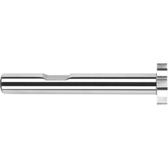 Harvey Tool - 7/8" Cut Diam, 1/8" Cut Width, 3/8" Shank, Straight-Tooth Woodruff Keyseat Cutter - Exact Industrial Supply