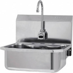 SANI-LAV - 17" Long x 14" Wide Inside, 1 Compartment, Grade 304 Stainless Steel Hands Free Hand Sink - 18 Gauge, 19" Long x 18" Wide x 21" High Outside, 7" Deep - Americas Industrial Supply