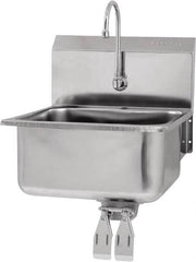 SANI-LAV - 19" Long x 16" Wide Inside, 1 Compartment, Grade 304 Stainless Steel Hands Free Hand Sink - 18 Gauge, 21" Long x 20" Wide x 24" High Outside, 10" Deep - Americas Industrial Supply