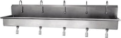 SANI-LAV - 97" Long x 16-1/2" Wide Inside, 1 Compartment, Grade 304 Stainless Steel Hands Free Hand Sink - 16 Gauge, 100" Long x 20" Wide x 18" High Outside, 8" Deep - Americas Industrial Supply