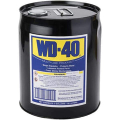 WD-40 - 5 Gal Pail Multi-Use Product - Bulk, Liquid, Stop Squeaks, Removes & Protects, Loosens Rusted Parts, Free Sticky Mechanisms, Drives Out Moisture - Americas Industrial Supply