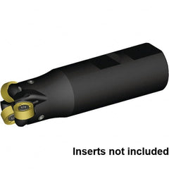 Kennametal - 1" Cutting Diam, 1" Shank Diam, 1" Max Depth of Cut, Weldon Shank Indexable Copy End Mill - 3 Inserts, RN.J10T3M0.N.. Insert, KDR Toolholder, Steel, Through Coolant - Americas Industrial Supply
