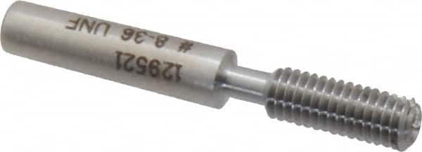 GF Gage - #8-36, Class 2B, 3B, Single End Plug Thread Go Gage - Hardened Tool Steel, Size 0 Handle Not Included - Americas Industrial Supply