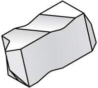 Kennametal - NT4 Grade KC730, Internal/External Partial Profile 60° Threading Insert - 2.5 to 5.5mm & 4.5 to 11 TPI Ext Pitch, 40 to 5.5mm & 4-1/2 to 6 TPI Int Pitch, Right Hand Insert, TiN Finish, Carbide - Americas Industrial Supply