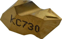 Kennametal - NT2 K Grade KC730, Internal/External Partial Profile 60° Threading Insert - 0.7 to 30mm & 8 to 36 TPI Ext Pitch, 1.25 to 3.5mm & 7 to 20 TPI Int Pitch, Left Hand Insert, TiN Finish, Carbide - Americas Industrial Supply