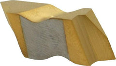 Kennametal - NTF3 Grade KC730, Internal/External Partial Profile 60° Threading Insert - 0.6 to 2.5mm & 10 to 44 TPI Ext Pitch, 10 to 2.5mm & 9 to 24 TPI Int Pitch, Left Hand Insert, TiN Finish, Carbide - Americas Industrial Supply