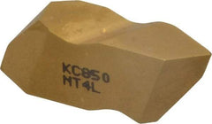 Kennametal - NT4 Grade KC850, Internal/External Partial Profile 60° Threading Insert - 1.25 to 6.25mm & 4 to 20 TPI Ext Pitch, 20 to 6.25mm & 4 to 12 TPI Int Pitch, Left Hand Insert, TiC/TiCN/TiN Finish, Carbide - Americas Industrial Supply