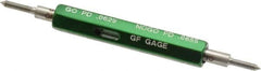 GF Gage - #1-64, Class 2B, Double End Plug Thread Go/No Go Gage - Hardened Tool Steel, Size 000 Handle Included - Americas Industrial Supply