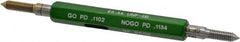 GF Gage - #5-44, Class 2B, Double End Plug Thread Go/No Go Gage - Hardened Tool Steel, Size 00 Handle Included - Americas Industrial Supply
