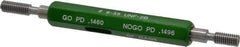GF Gage - #8-36, Class 2B, Double End Plug Thread Go/No Go Gage - Hardened Tool Steel, Size 0 Handle Included - Americas Industrial Supply