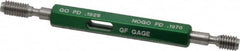 GF Gage - #12-28, Class 2B, Double End Plug Thread Go/No Go Gage - Hardened Tool Steel, Size 0 Handle Included - Americas Industrial Supply