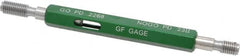 GF Gage - 1/4-28, Class 2B, Double End Plug Thread Go/No Go Gage - Hardened Tool Steel, Size 1 Handle Included - Americas Industrial Supply