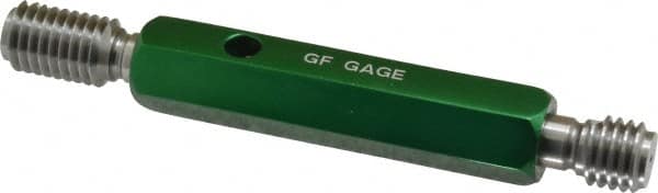 GF Gage - 9/16-12, Class 2B, Double End Plug Thread Go/No Go Gage - Hardened Tool Steel, Size 3 Handle Included - Americas Industrial Supply