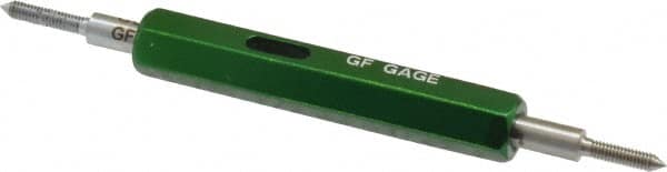 GF Gage - #1-72, Class 3B, Double End Plug Thread Go/No Go Gage - Hardened Tool Steel, Size 000 Handle Included - Americas Industrial Supply