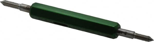 GF Gage - #3-48, Class 3B, Double End Plug Thread Go/No Go Gage - Hardened Tool Steel, Size 000 Handle Included - Americas Industrial Supply