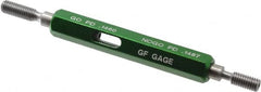 GF Gage - #8-36, Class 3B, Double End Plug Thread Go/No Go Gage - Hardened Tool Steel, Size 0 Handle Included - Americas Industrial Supply