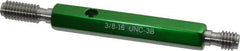 GF Gage - 3/8-16, Class 3B, Double End Plug Thread Go/No Go Gage - Hardened Tool Steel, Size 2 Handle Included - Americas Industrial Supply