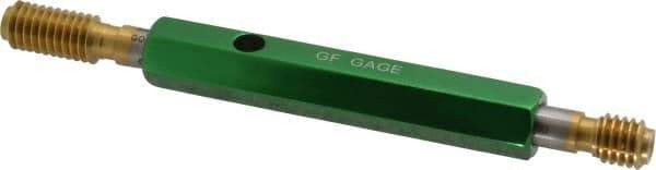 GF Gage - 3/8-16, Class 2B, Double End Plug Thread Go/No Go Gage - High Speed Steel, Size 2 Handle Included - Americas Industrial Supply