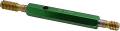 GF Gage - 3/8-16, Class 2B, Double End Plug Thread Go/No Go Gage - High Speed Steel, Size 2 Handle Included - Americas Industrial Supply