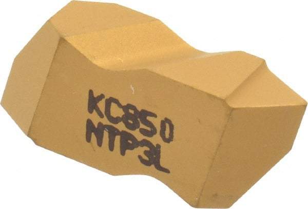 Kennametal - NTP3 Grade KC850, Internal/External Partial Profile 60° Threading Insert - 1.25 to 40mm & 6 to 20 TPI Ext Pitch, 20 to 50mm & 5 to 12 TPI Int Pitch, Left Hand Insert, TiC/TiCN/TiN Finish, Carbide - Americas Industrial Supply