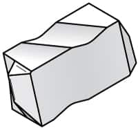 Kennametal - NT3 K Grade KC720, Internal/External Partial Profile 60° Threading Insert - 1.25 to 40mm & 6 to 20 TPI Ext Pitch, 20 to 50mm & 5 to 12 TPI Int Pitch, Right Hand Insert, TiN Finish, Carbide - Americas Industrial Supply